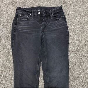 American Eagle Outfitters Black Straight-Leg Jeans